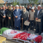 پیکر صابر کاظمی در زادگاهش آققلا با حضور هزاران دل شکسته تشییع شد